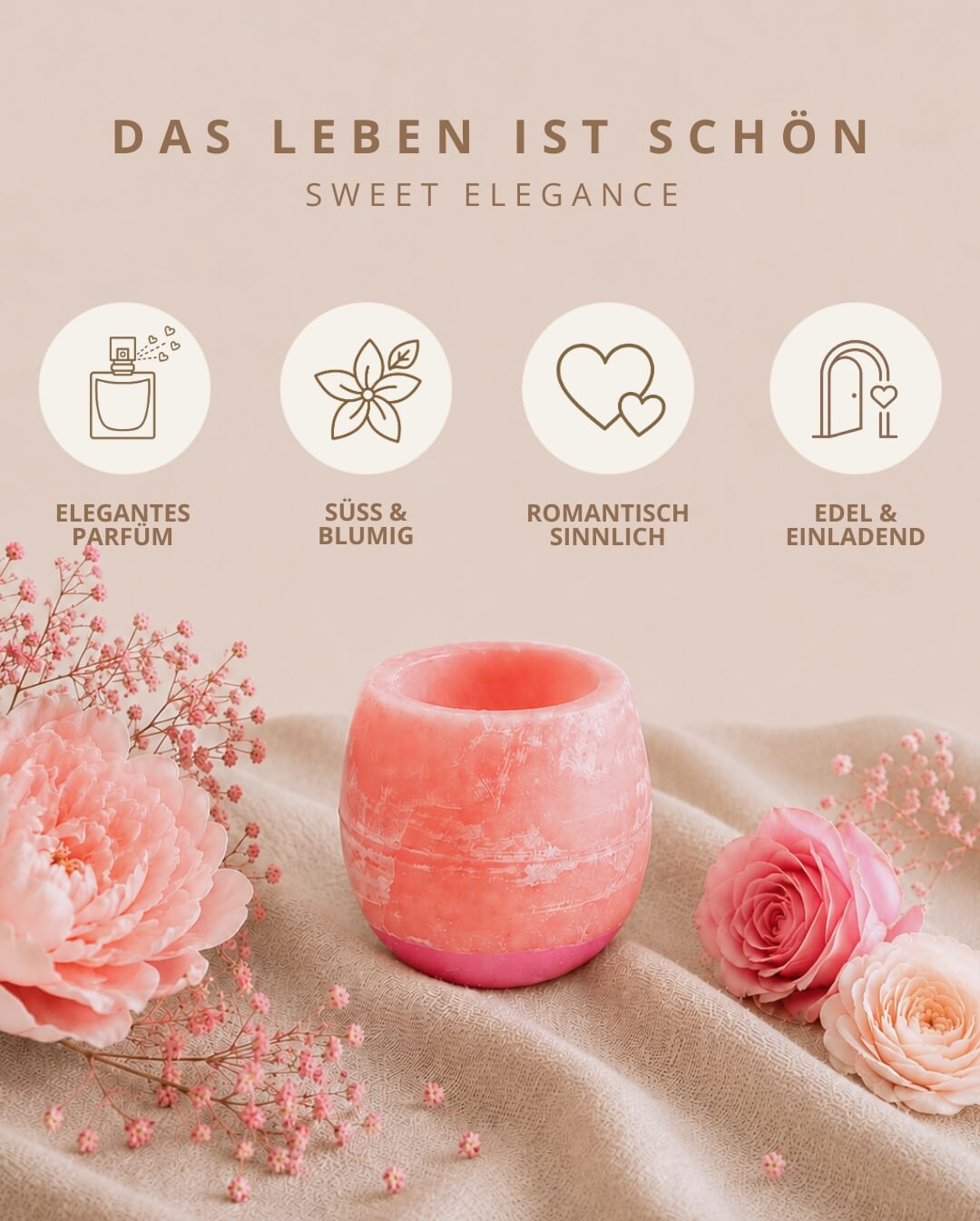 Candiles Sweet Elegance Duftwachs mit Duftprofil und Produkteigenschaften