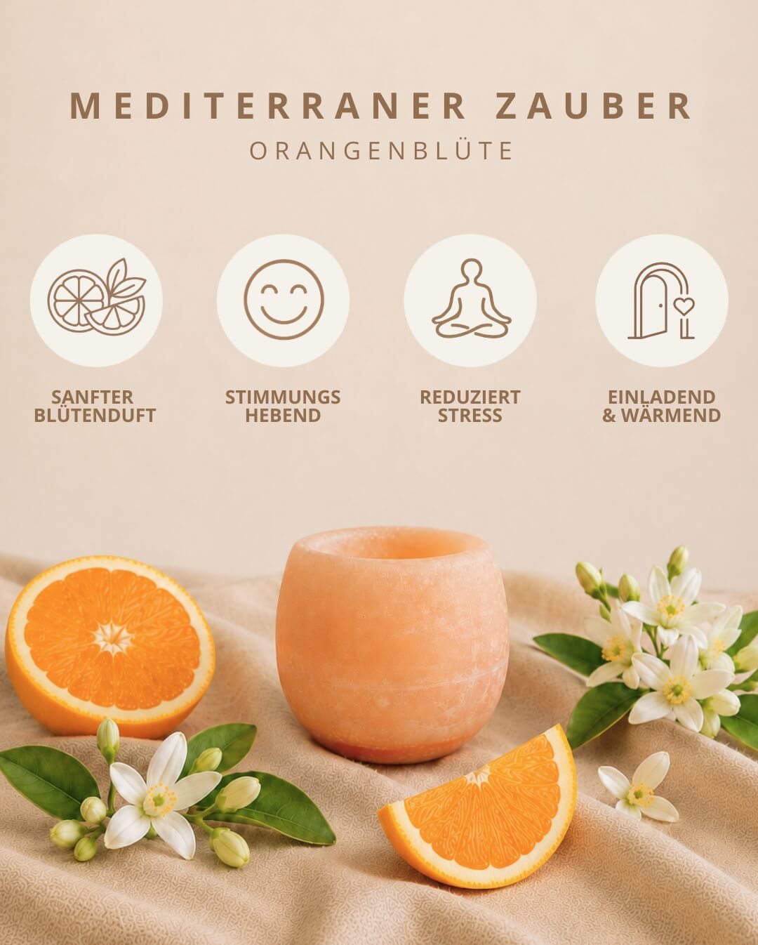 Candiles Orangenblüte Duftwachs mit Duftprofil und Produkteigenschaften