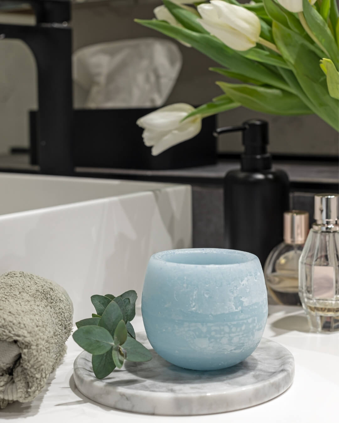 Candiles Duftwachs Raumduft Sea Breeze – Dezente, frische Zitrusnoten Frischer Sea Breeze Raumduft ohne Flamme – veganes Duftwachs für Badezimmer und Schlafzimmer