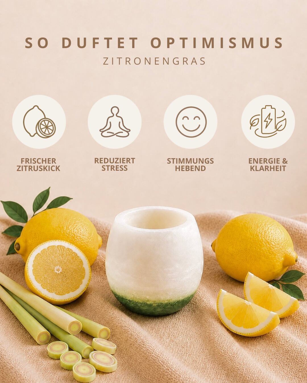 Candiles Zitronengras Duftwachs mit Duftprofil und Produkteigenschaften
