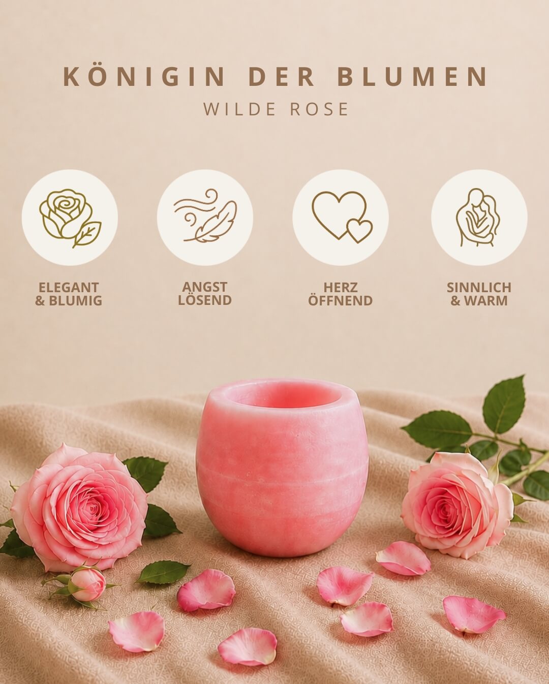 Candiles Rosen Duftwachs mit Duftprofil und Produkteigenschaften