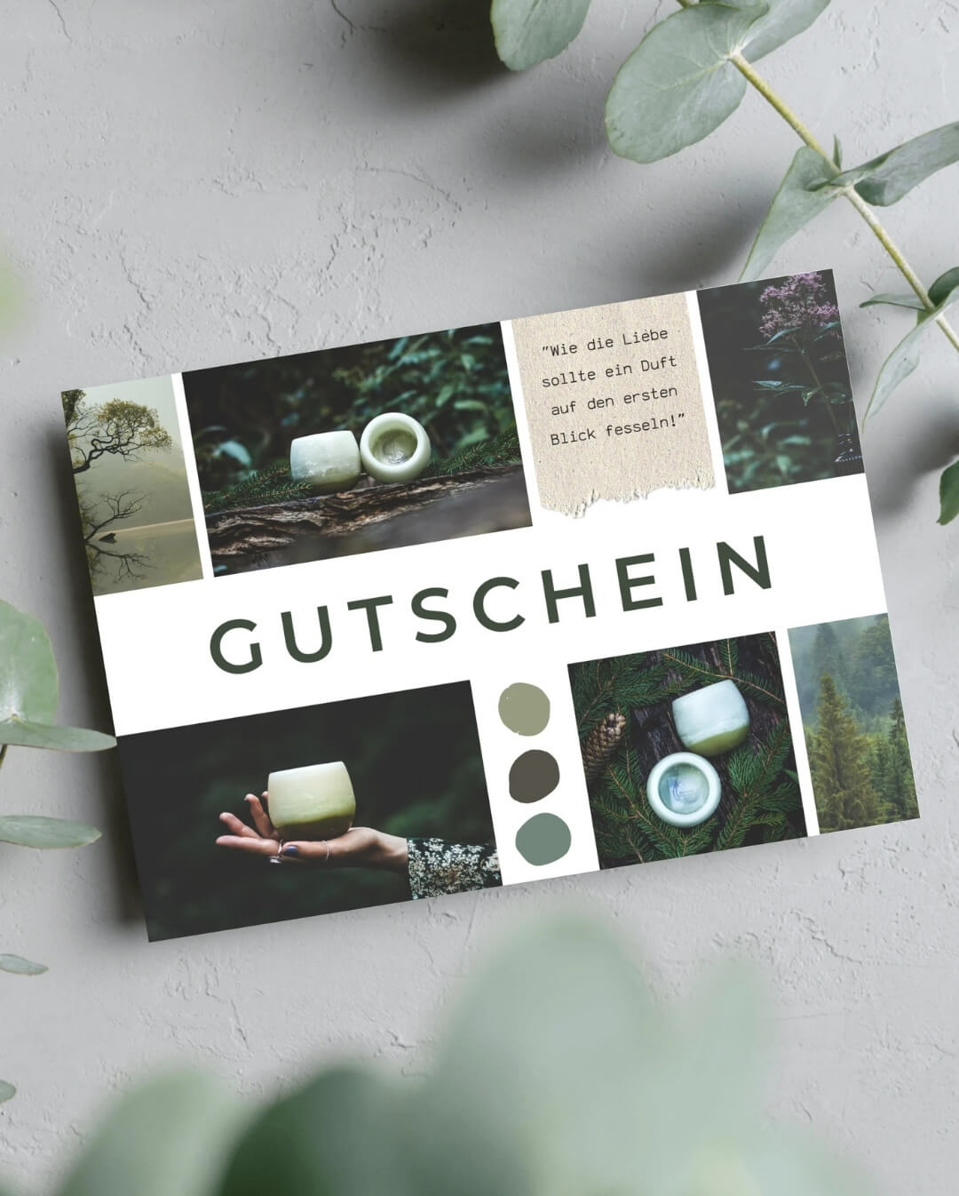 Candiles Geschenkgutschein mit Waldmotiv Candiles Geschenkgutschein mit Waldmotiv – 16,99 € für eine Duftschale deiner Wahl, inkl. Widmung