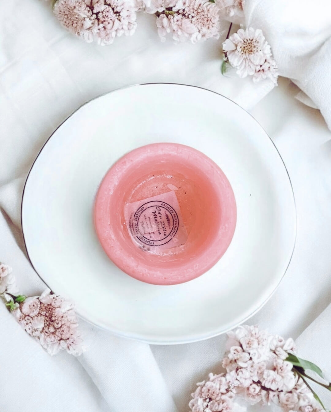 Candiles Duftwachs Raumduft Kirschblüten – Sakura Blütenduft Kirschblüten Duftwachs Raumduft – zarter, romantischer Blütenduft mit Mandarine und Jasmin für ein harmonisches Raumklima