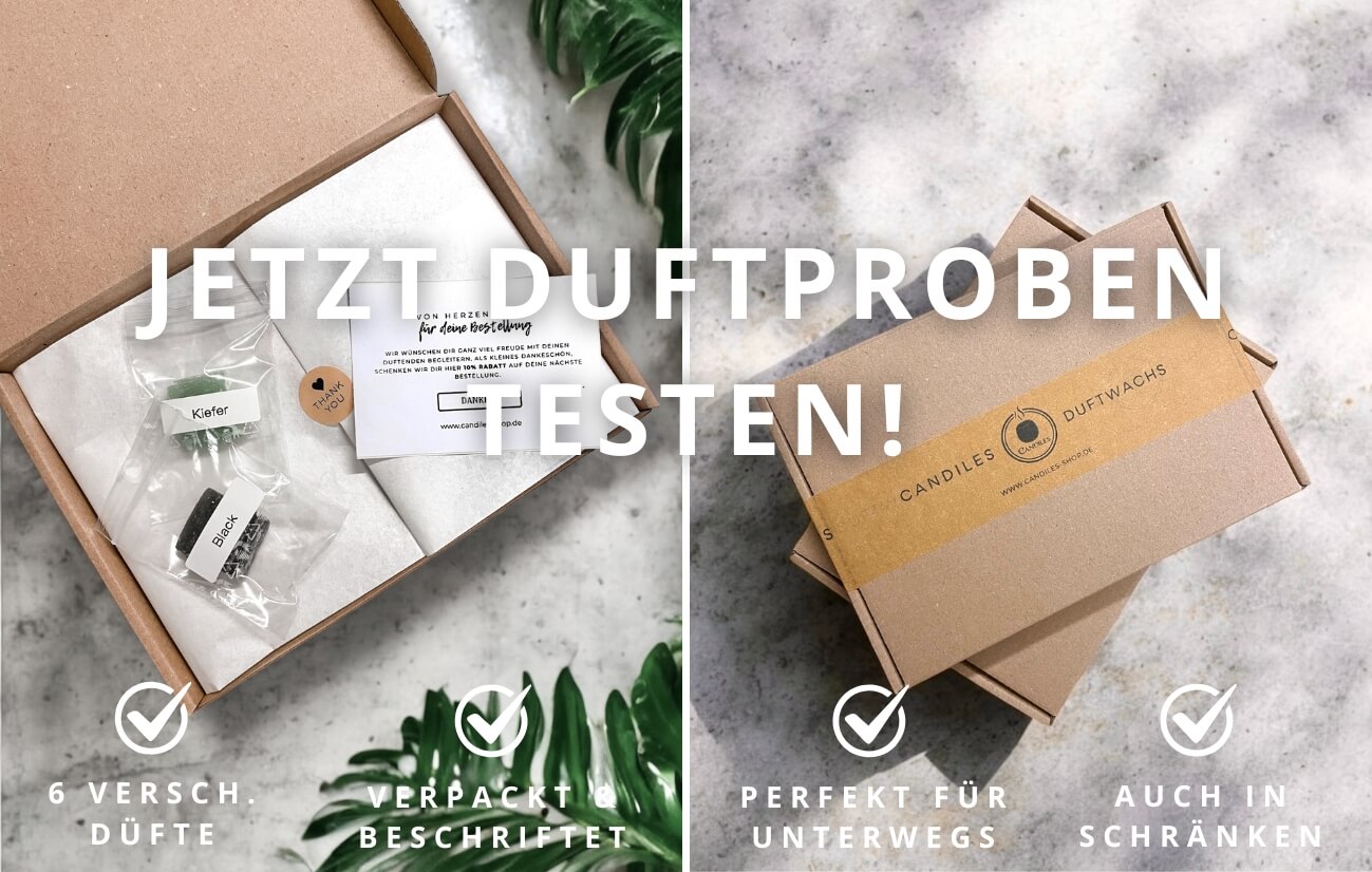 Candiles Duftwachs Raumduft Duftproben bestellen und Lieblingsduft finden