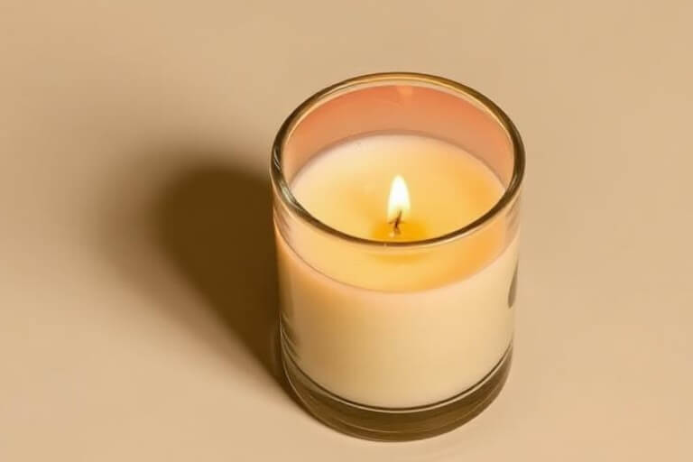 Duftkerze mit Flamme